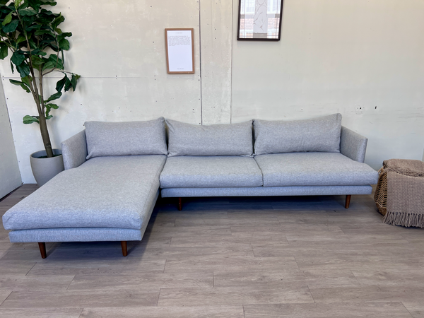 FREE DELIVERY! 🚚 - Article “Burrard” Seasalt Gray MCM Sectional Couch with Chaise The Cozy Collection