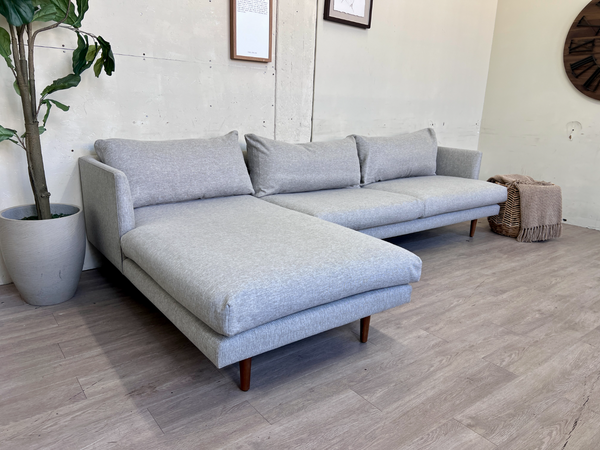 FREE DELIVERY! 🚚 - Article “Burrard” Seasalt Gray MCM Sectional Couch with Chaise The Cozy Collection