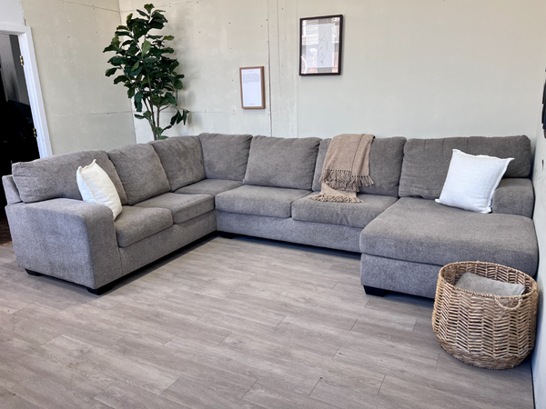 FREE DELIVERY! 🚚 - Bernie & Phyl’s Brownish Gray Modern U Sectional Couch with Chaise