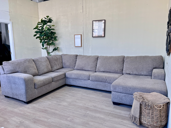 FREE DELIVERY! 🚚 - Bernie & Phyl’s Brownish Gray Modern U Sectional Couch with Chaise