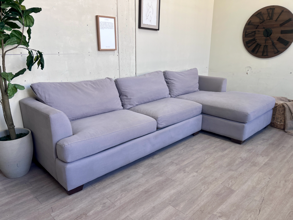 FREE DELIVERY! 🚚 - Gray Modern Deep-Seated Sectional Couch with Chaise