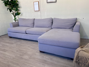 FREE DELIVERY! 🚚 - Gray Modern Deep-Seated Sectional Couch with Chaise