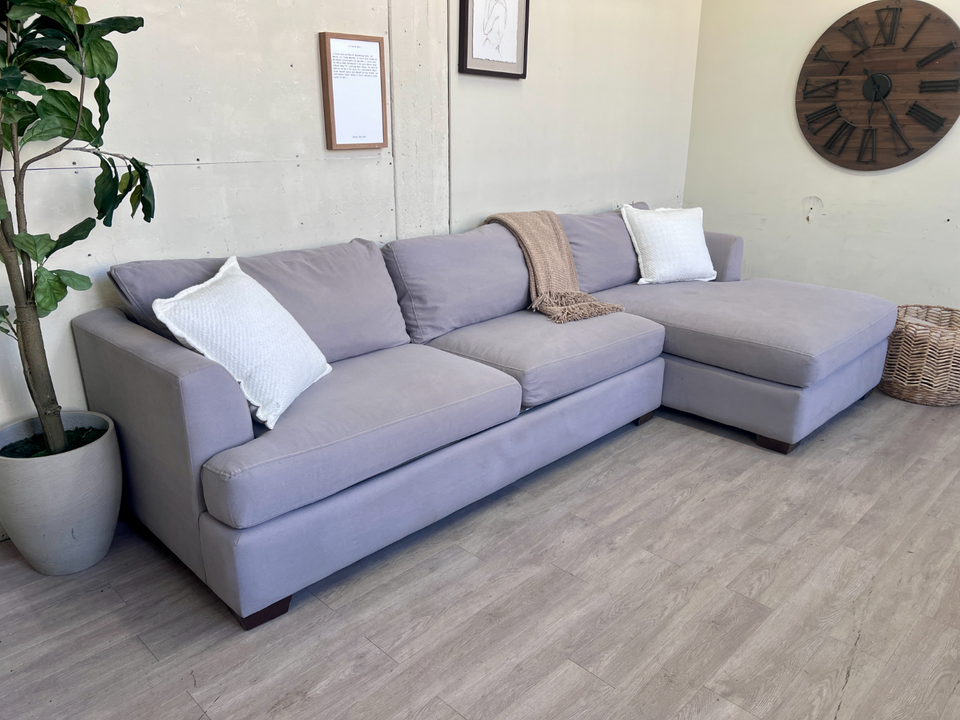 FREE DELIVERY! 🚚 - Gray Modern Deep-Seated Sectional Couch with Chaise