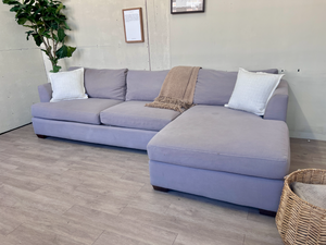 FREE DELIVERY! 🚚 - Gray Modern Deep-Seated Sectional Couch with Chaise