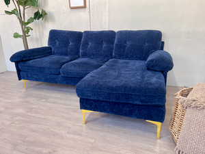 FREE DELIVERY! 🚚 - Blue MCM Sectional Couch with Chaise