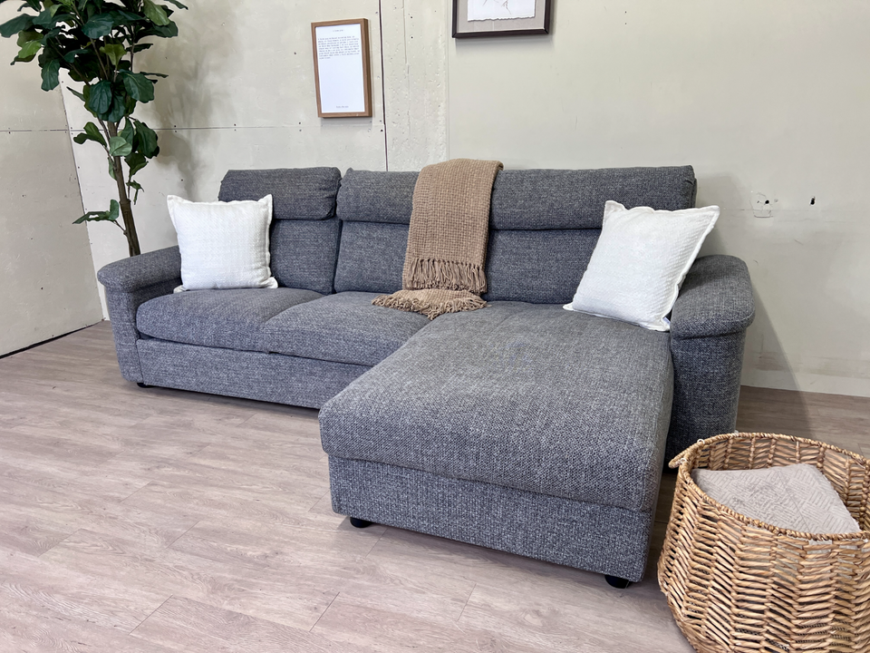 FREE DELIVERY! 🚚 - IKEA “Lidhult” Gray Modern Tufted Sectional Couch with Storage Chaise