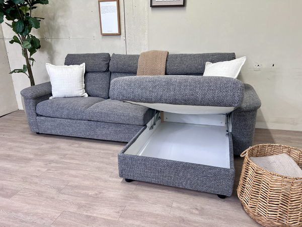 FREE DELIVERY! 🚚 - IKEA “Lidhult” Gray Modern Tufted Sectional Couch with Storage Chaise The Cozy Collection