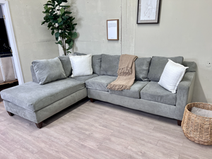 FREE DELIVERY! 🚚 Greenish Gray Modern Sectional Couch with Chaise   Amount: