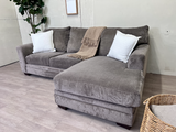 FREE DELIVERY! 🚚 - Bernie & Phyl’s Brownish Gray Deep-Seated Modern Sectional Couch with Chaise