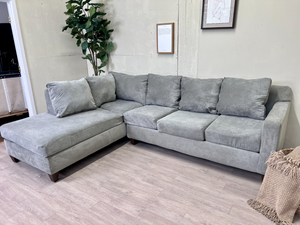 FREE DELIVERY! 🚚 Greenish Gray Modern Sectional Couch with Chaise   Amount: