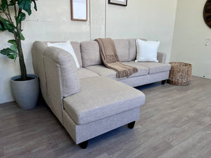 FREE DELIVERY! 🚚 - Beige Modern Sectional Couch with Chaise