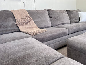 WE DELIVER! 🚚 - Bernie & Phyl’s Brownish Gray Modern U Sectional Couch with Chaise & Oversized Ottoman Set