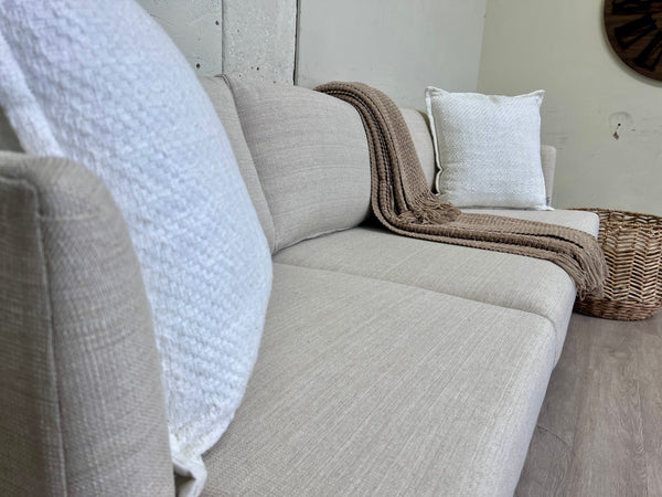 WE DELIVER! 🚚 - Cream MCM Deep-Seated Sofa Couch