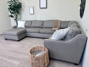 WE DELIVER! 🚚 - Boston Interiors MaxHome Gray Modern U Sectional Couch with Chaise