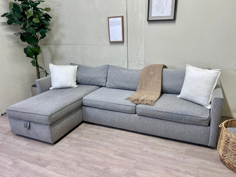West Elm "Harris" Light Gray L Sectional Couch