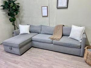 West Elm "Harris" Light Gray L Sectional Couch