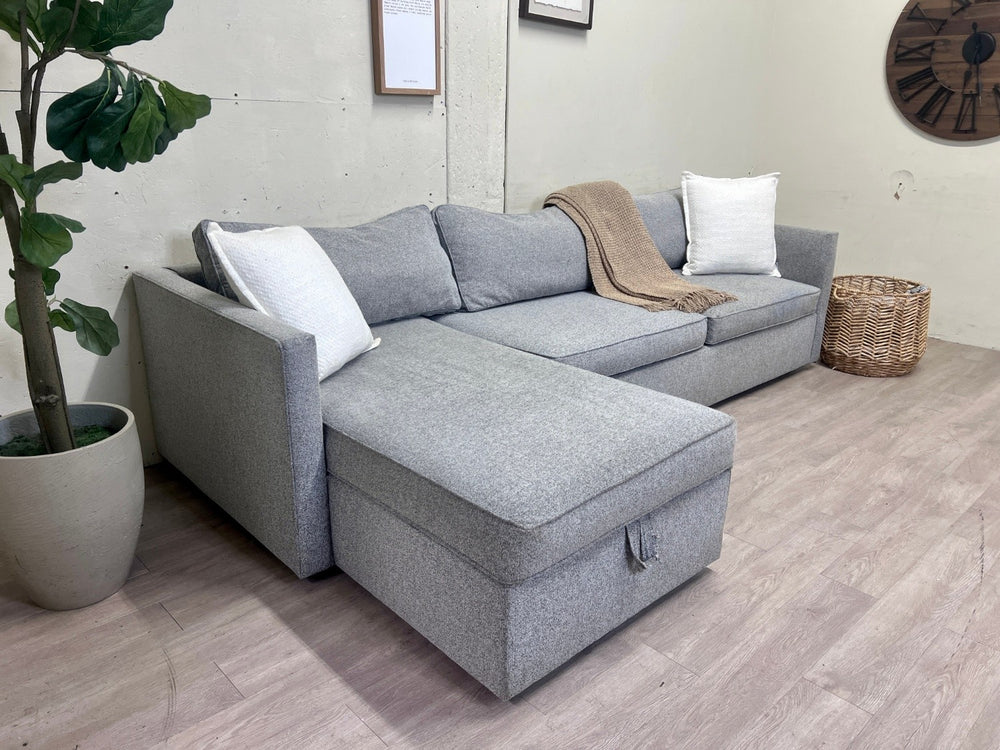 West Elm "Harris" Light Gray L Sectional Couch