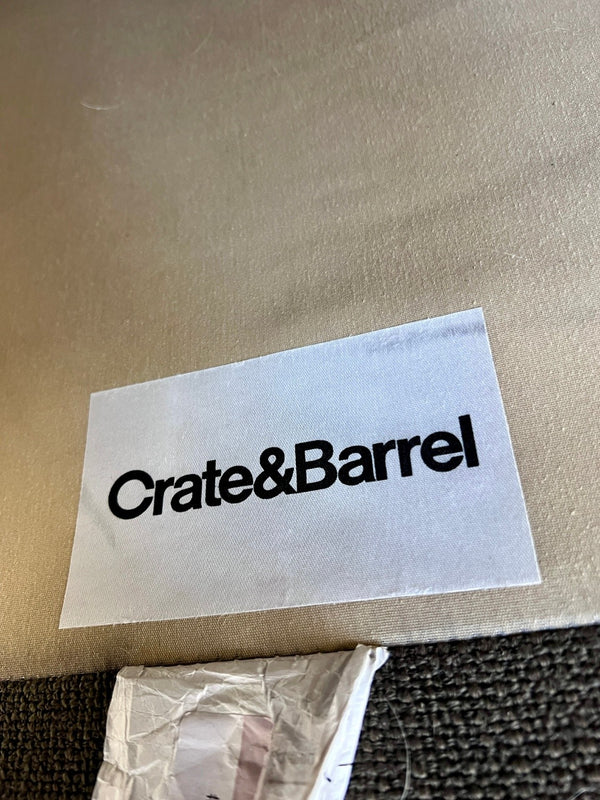 Crate & Barrel “Lounge Espresso” Brownish Gray Modern Deep-Seated 2pc L Sectional Couch with Chaise