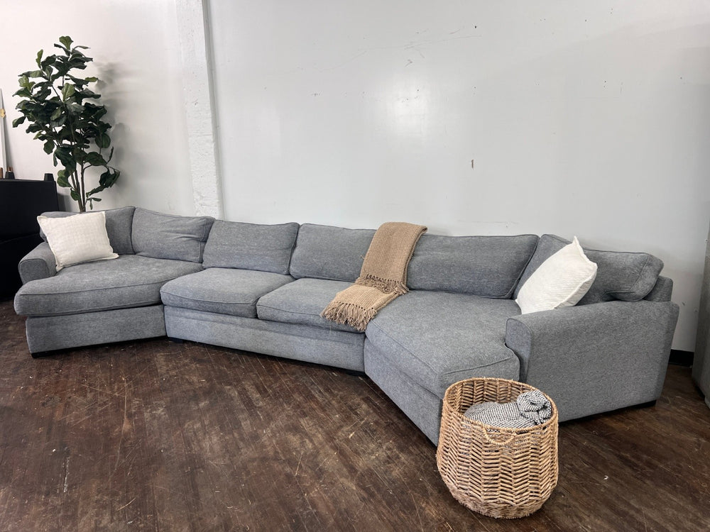 Jonathan Louis “Artemis” 3pc Gray Modern Dual Cuddle Corner U Sectional Couch