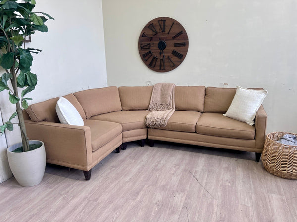 Rowe Furniture Mustard MCM 3pc L Sectional Couch