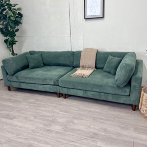Like New "Assel" 116'' Corduroy Sofa