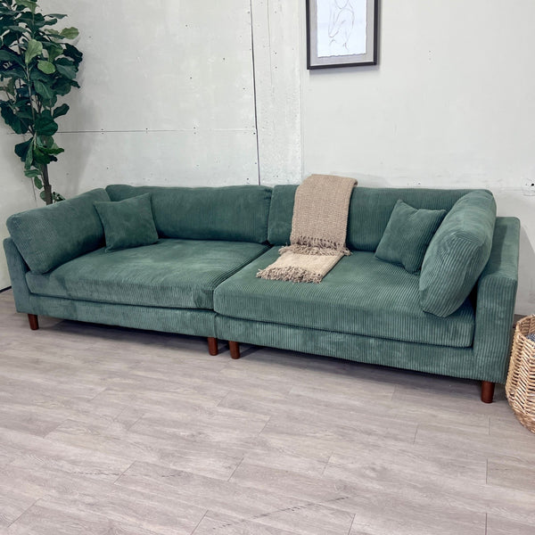Like New "Assel" 116'' Corduroy Sofa