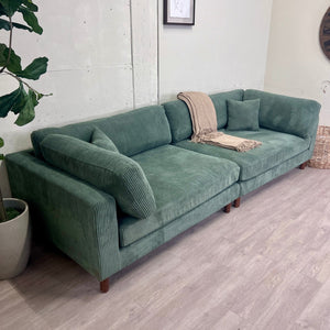 Like New "Assel" 116'' Corduroy Sofa