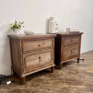 "Rahul" 28'' Tall 2 - Drawer Nightstand with USB in Brown