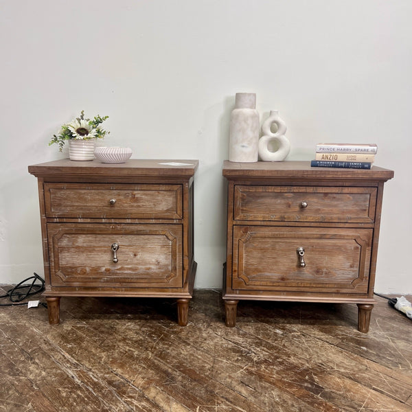 "Rahul" 28'' Tall 2 - Drawer Nightstand with USB in Brown