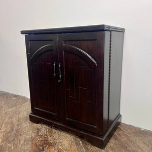 Rustic Hardwood Wine Console