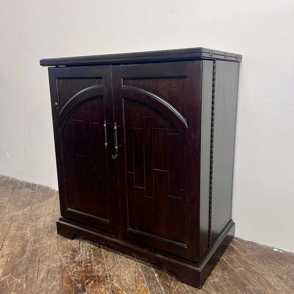 Rustic Hardwood Wine Console