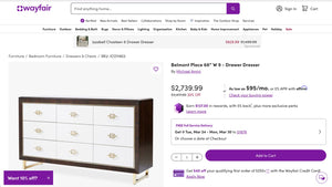 Belmont Place 68'' W 9 - Drawer Dresser