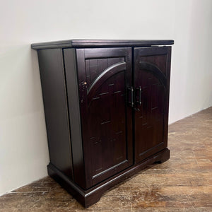 Rustic Hardwood Wine Console