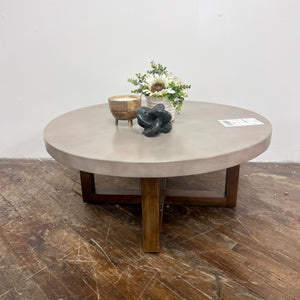 Vintage coffee table with smooth rounded edges