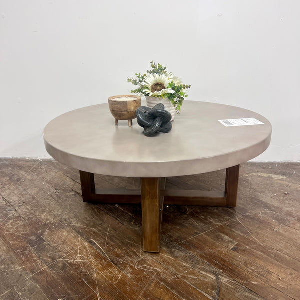 Vintage coffee table with smooth rounded edges