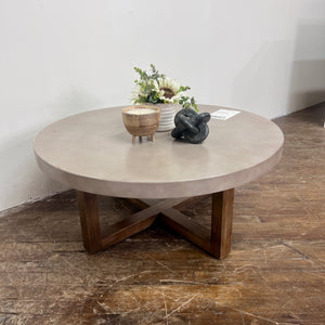 Vintage coffee table with smooth rounded edges