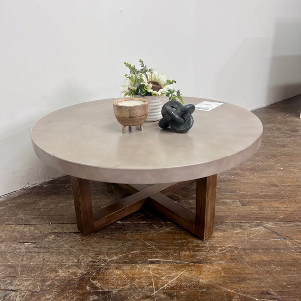 Vintage coffee table with smooth rounded edges