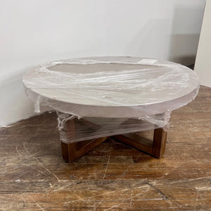 Vintage coffee table with smooth rounded edges