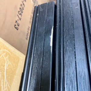 13-piece Modern Dining Table Set a Rectangular Kitchen Table and 12 Black Linen Fabric Dining Chair, Wire Brushed Black