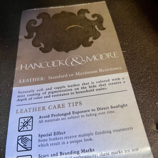 Hancock & Moore Genuine Leather Brown L Sectional Couch