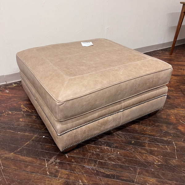 High-End Leather Ottoman