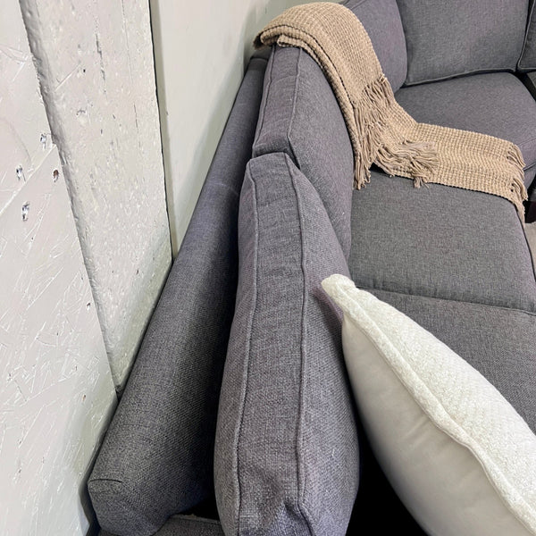 Rowe Furniture Gray MCM 3pc L Sectional Couch