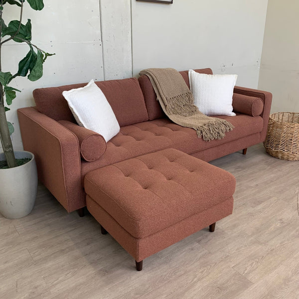 88" Tufted Sofa & Matching Ottoman
