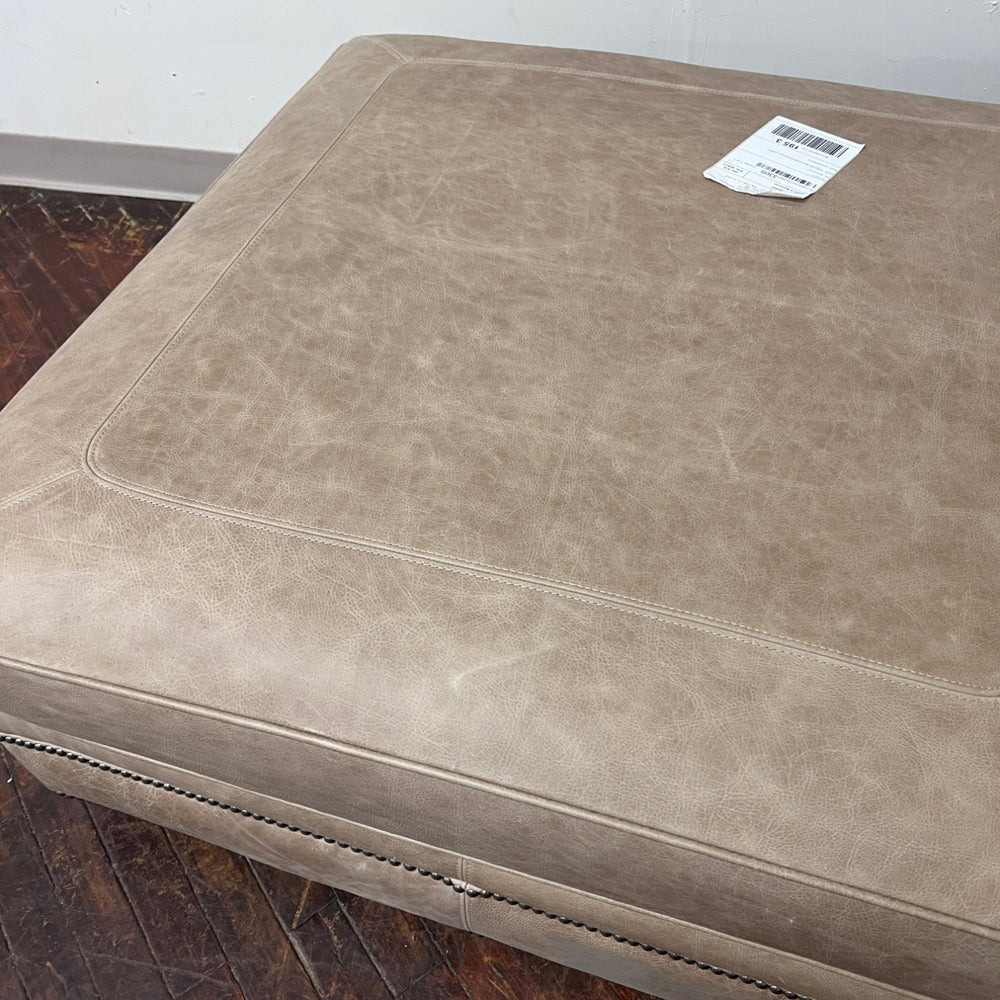 High-End Leather Ottoman