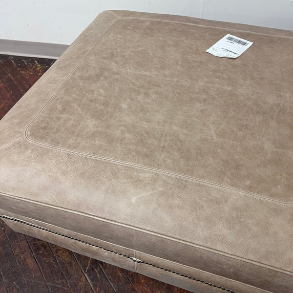 High-End Leather Ottoman