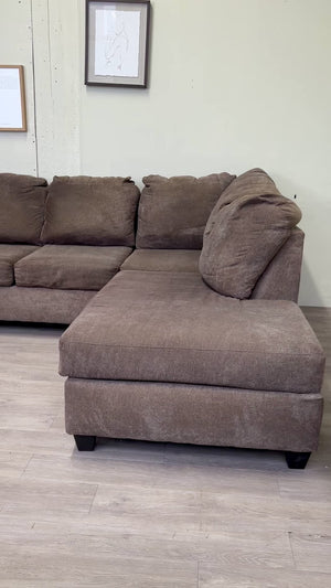 FREE DELIVERY! 🚚 - Bob’s Furniture Grayish Brown Modern Sectional Couch with Chaise