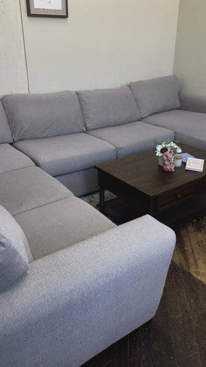 FREE DELIVERY! 🚚 - Blueish Light Gray U Sectional Couch with Chaise