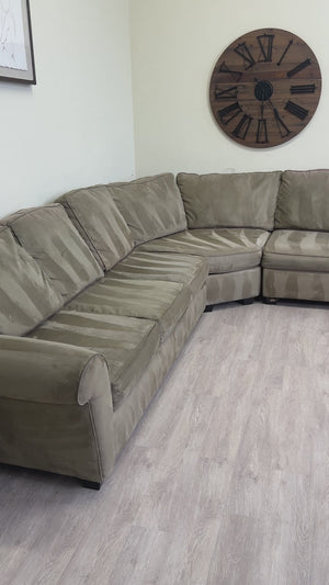 FREE DELIVERY! 🚚 - Bauhaus Green Microfiber Sectional Couch