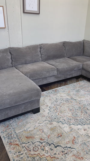 FREE DELIVERY! 🚚 - Gray Modern Microfiber U Sectional Couch with Chaise