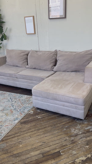 FREE DELIVERY! 🚚 - Modern Beige Sleeper Sectional Couch with Chaise
